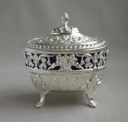 antique silver sweetmeat dish