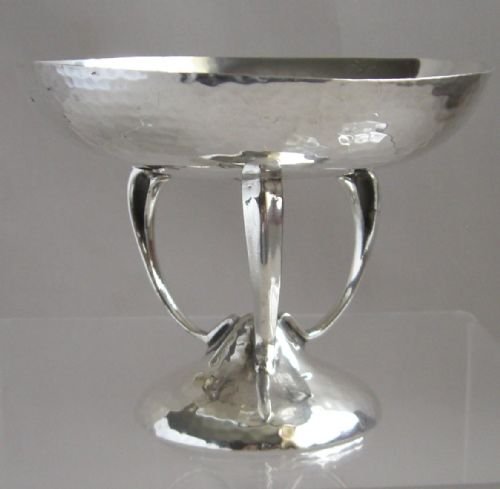 antique arts crafts silver bowl