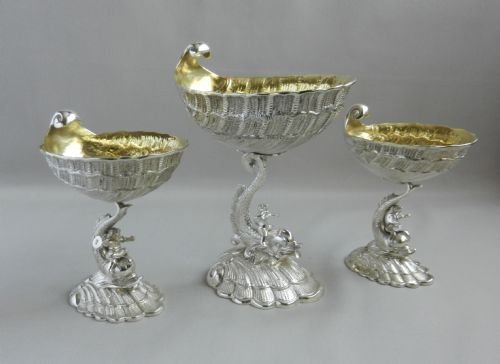 antique silver sweetmeat dishes
