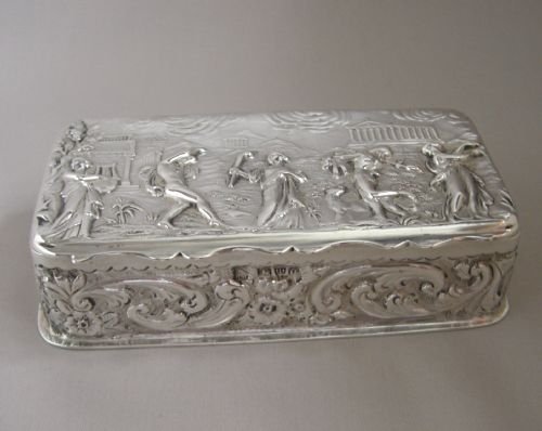 antique silver box