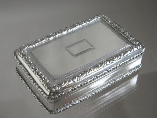 antique silver table snuff box