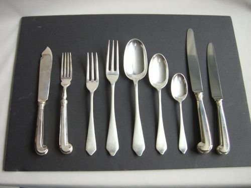 canteen of antique silver cutlery