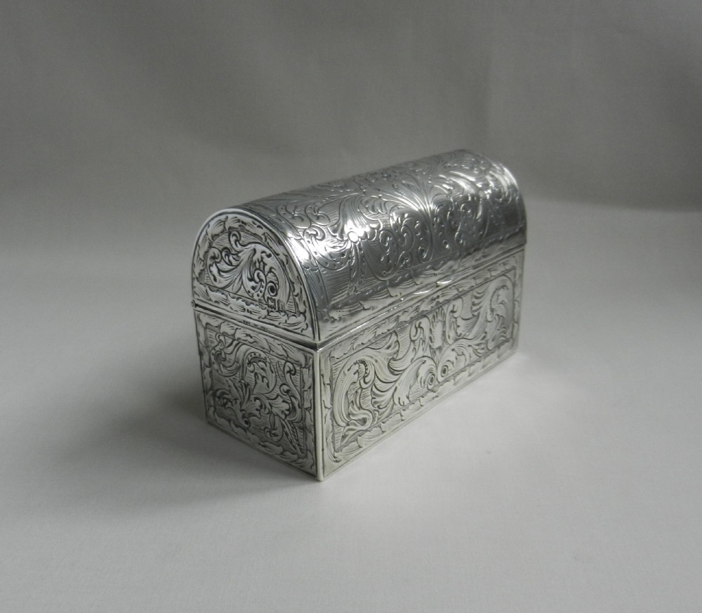 antique silver casket