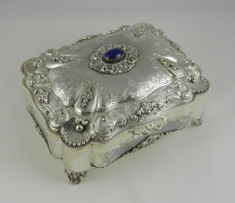 antique silver jewellery casket