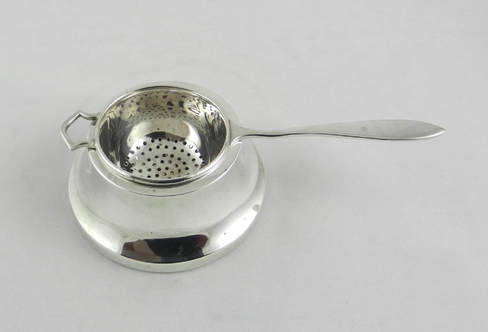 silver tea strainer bowl