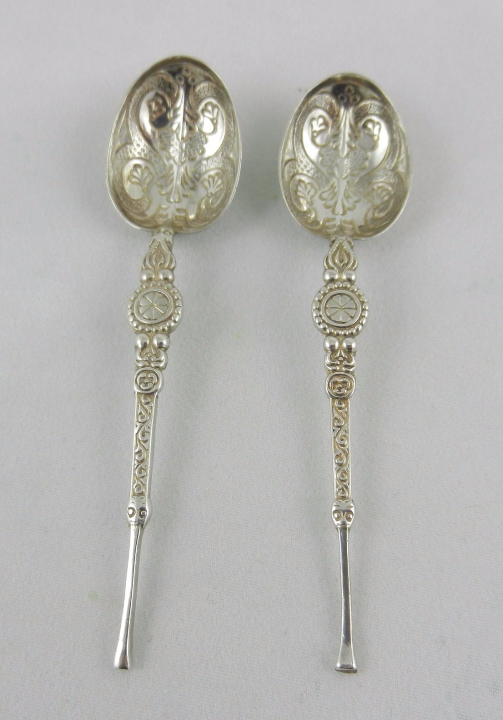 antique silver annointing spoons