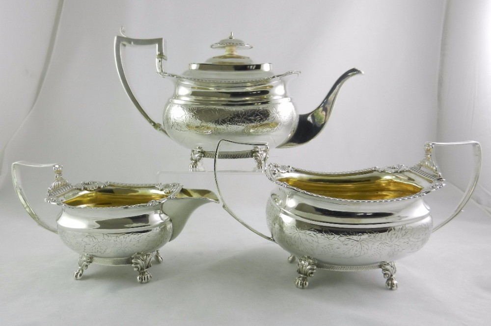 geo iii silver tea set