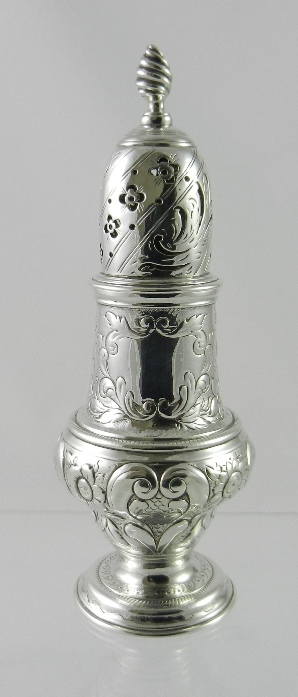 antique silver sugar caster