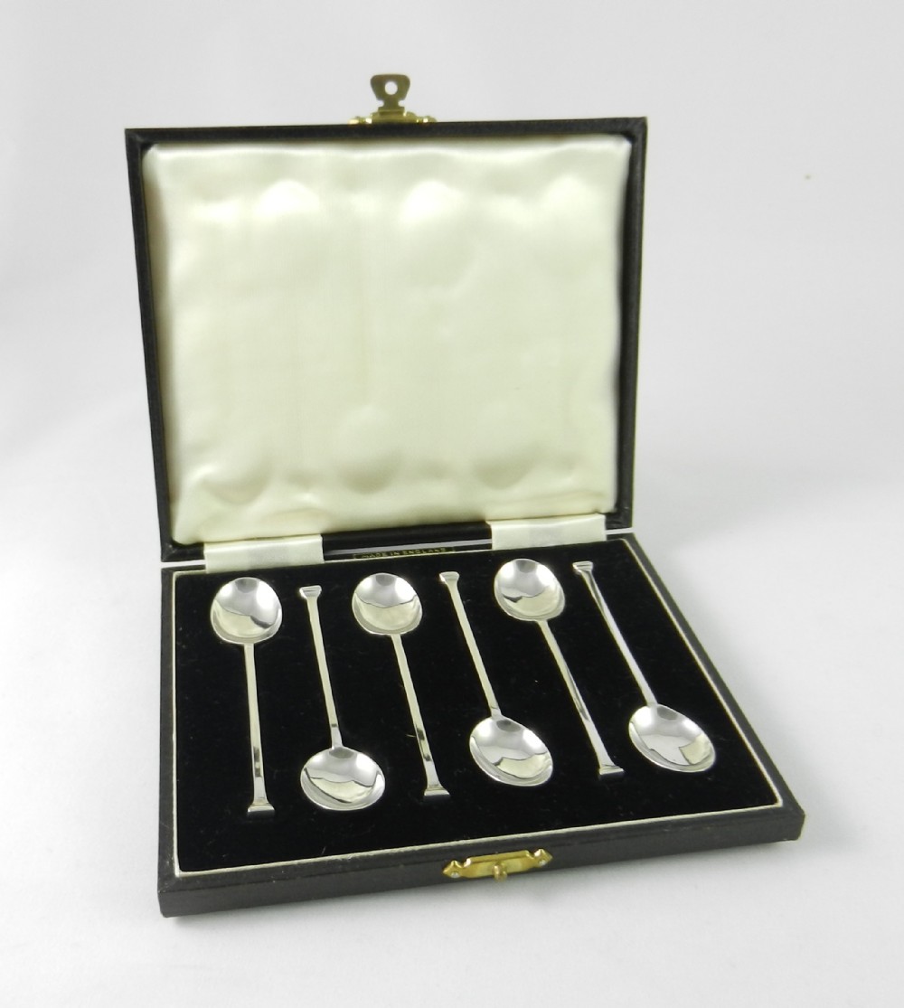 set of silver coffee spoons