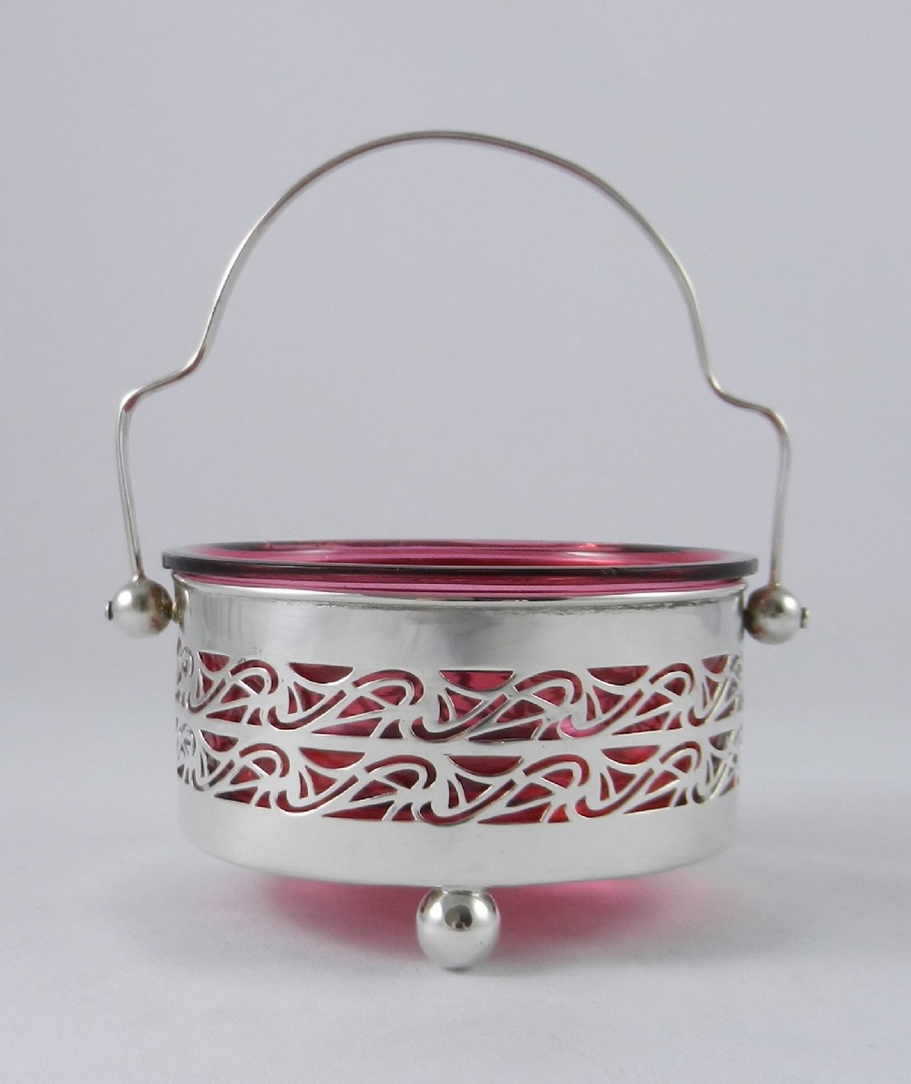 antique silver sweet dish