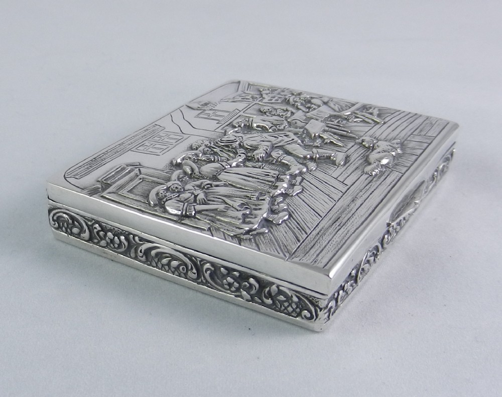 antique silver table box