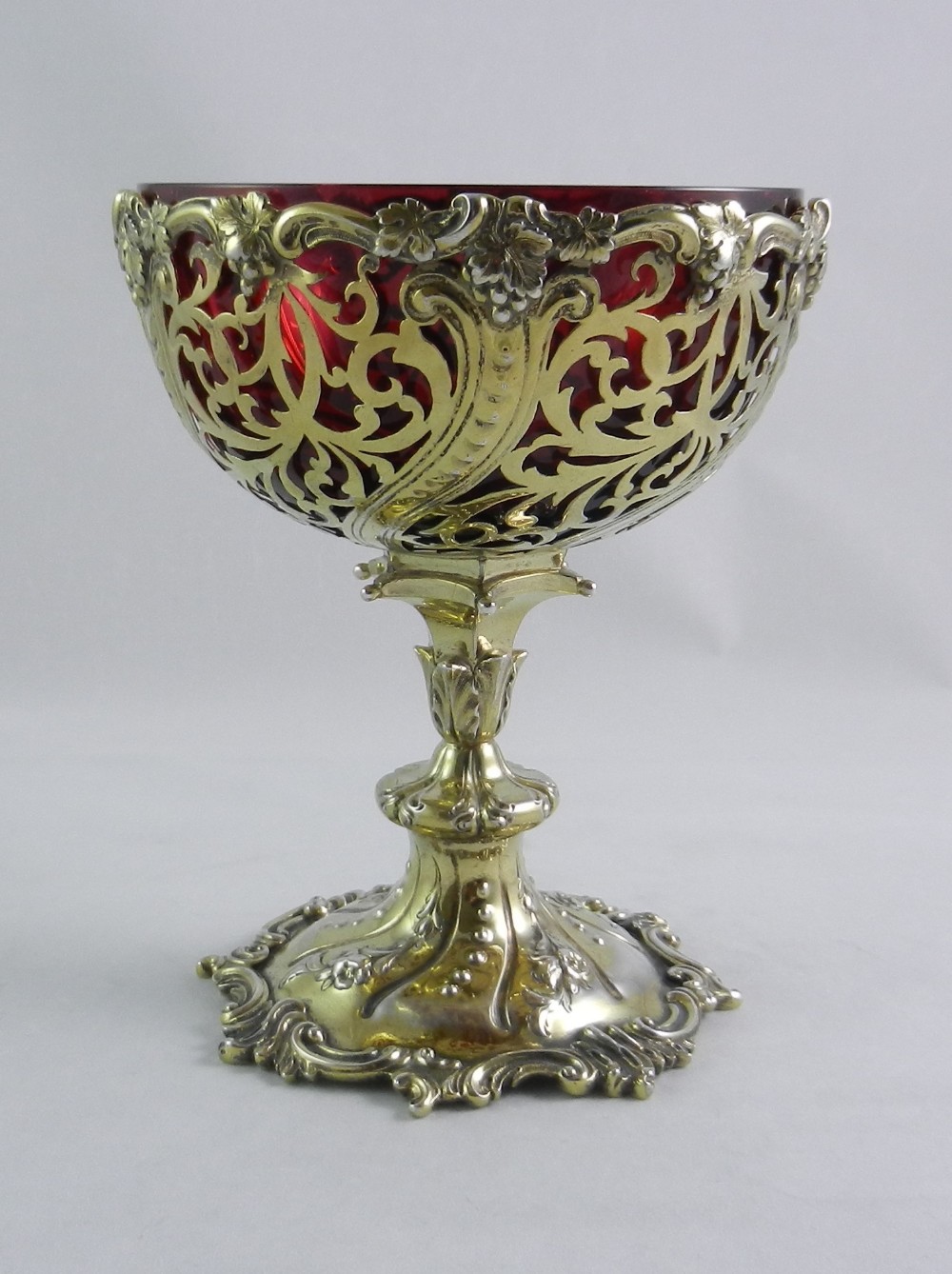 antique silvergilt sweetmeat stand