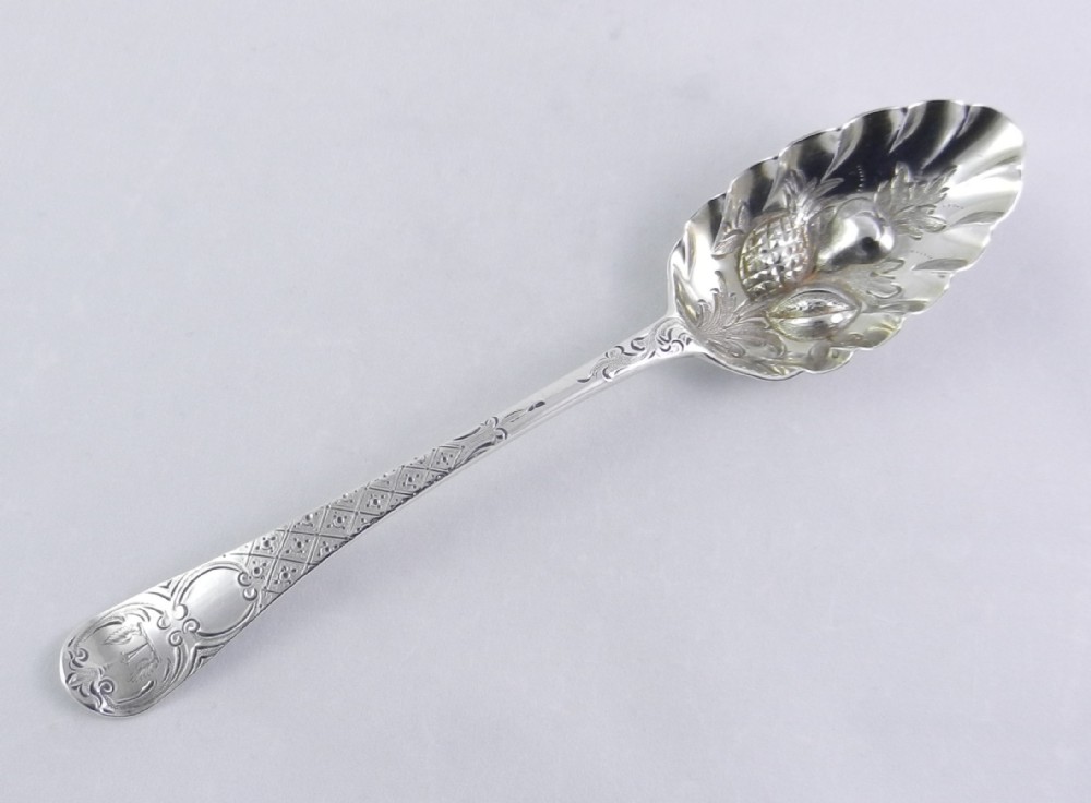georgian silver fruit spoon