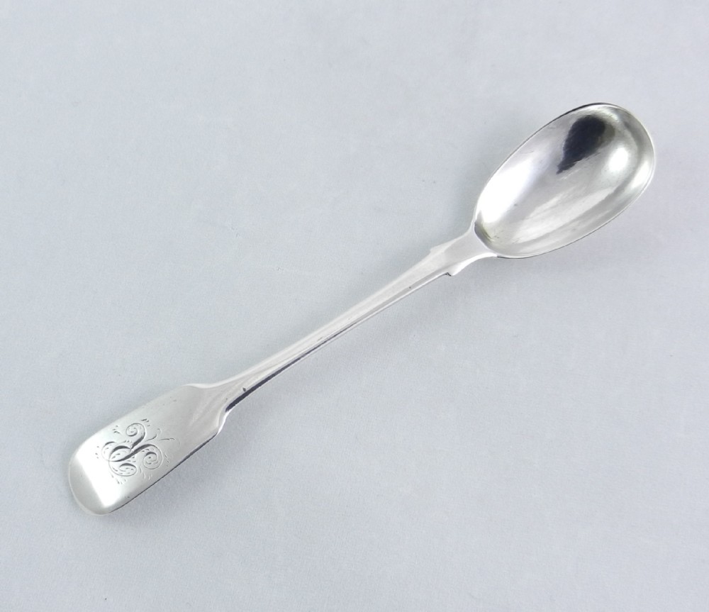antique silver mustard spoon