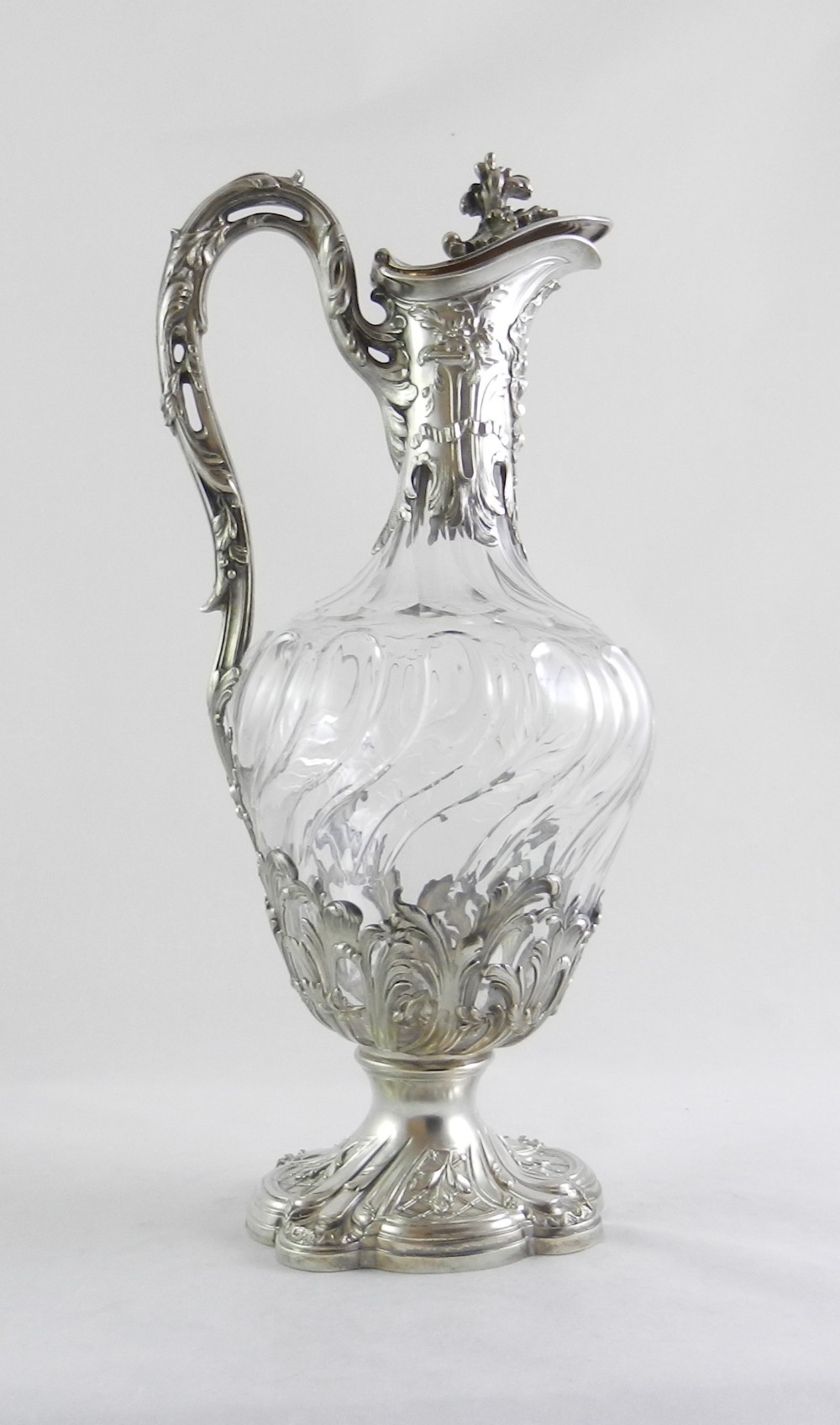 antique silvermounted claret jug