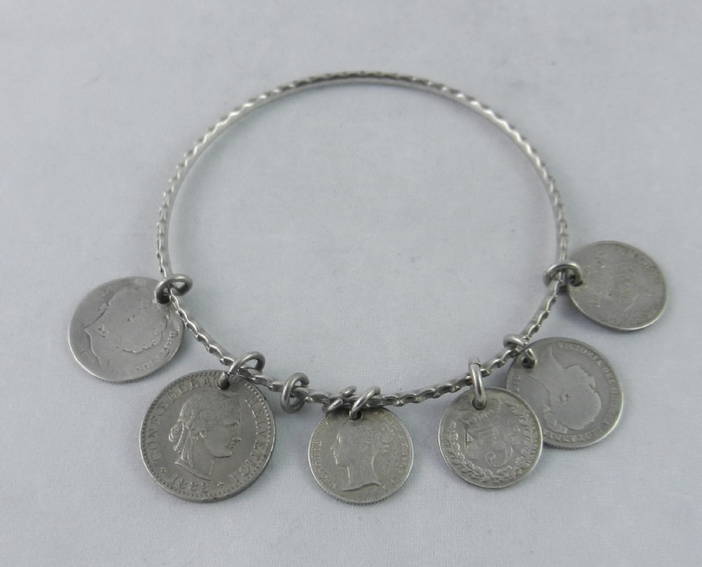 silver coin bangle