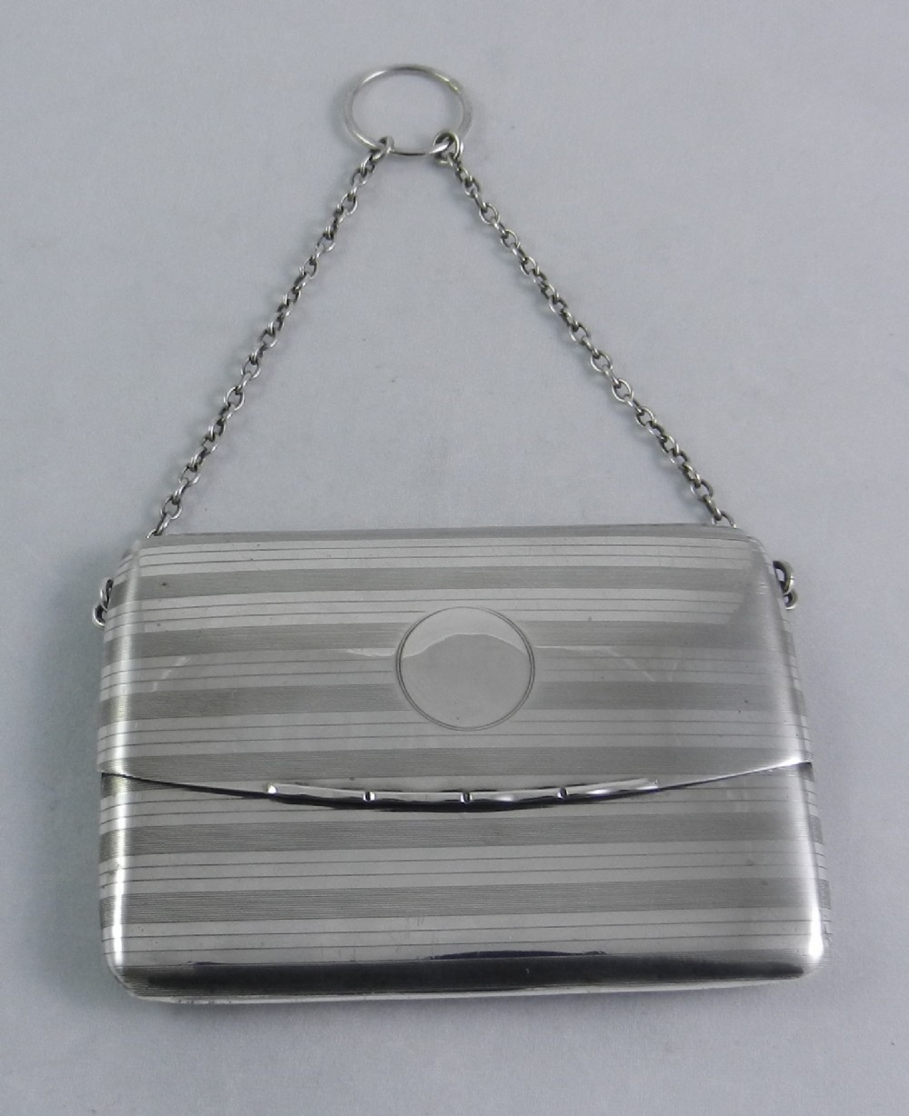 antique silver dance card purse