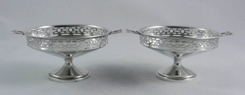 art deco silver sweet dishes