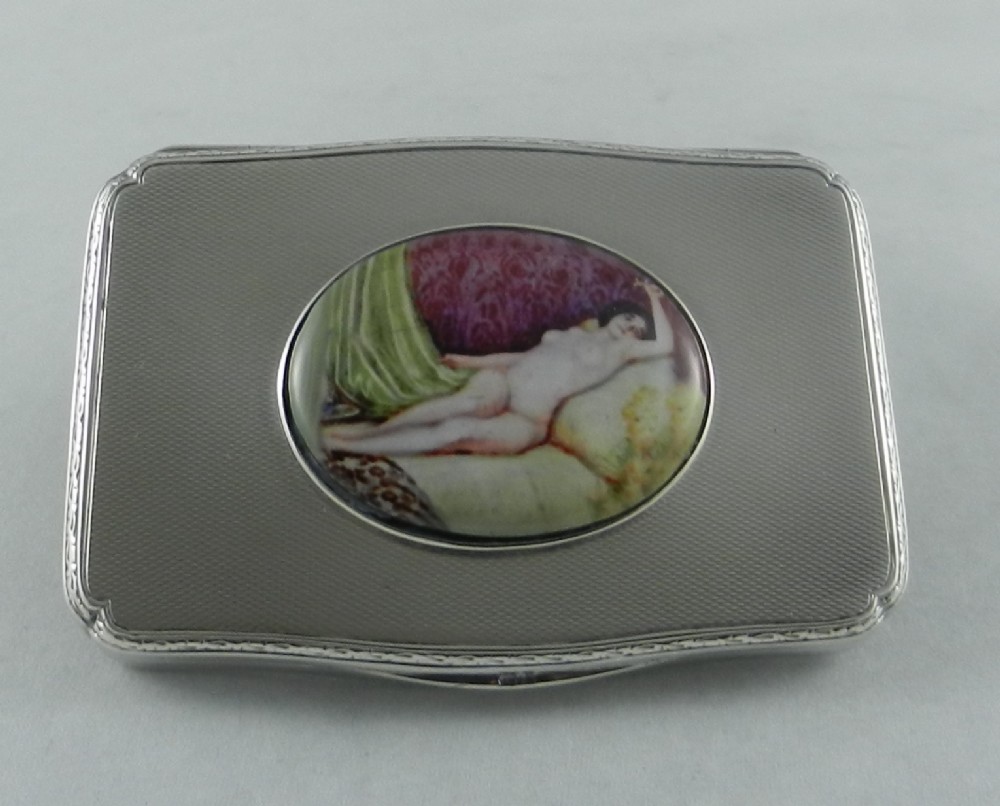 silver enamel box