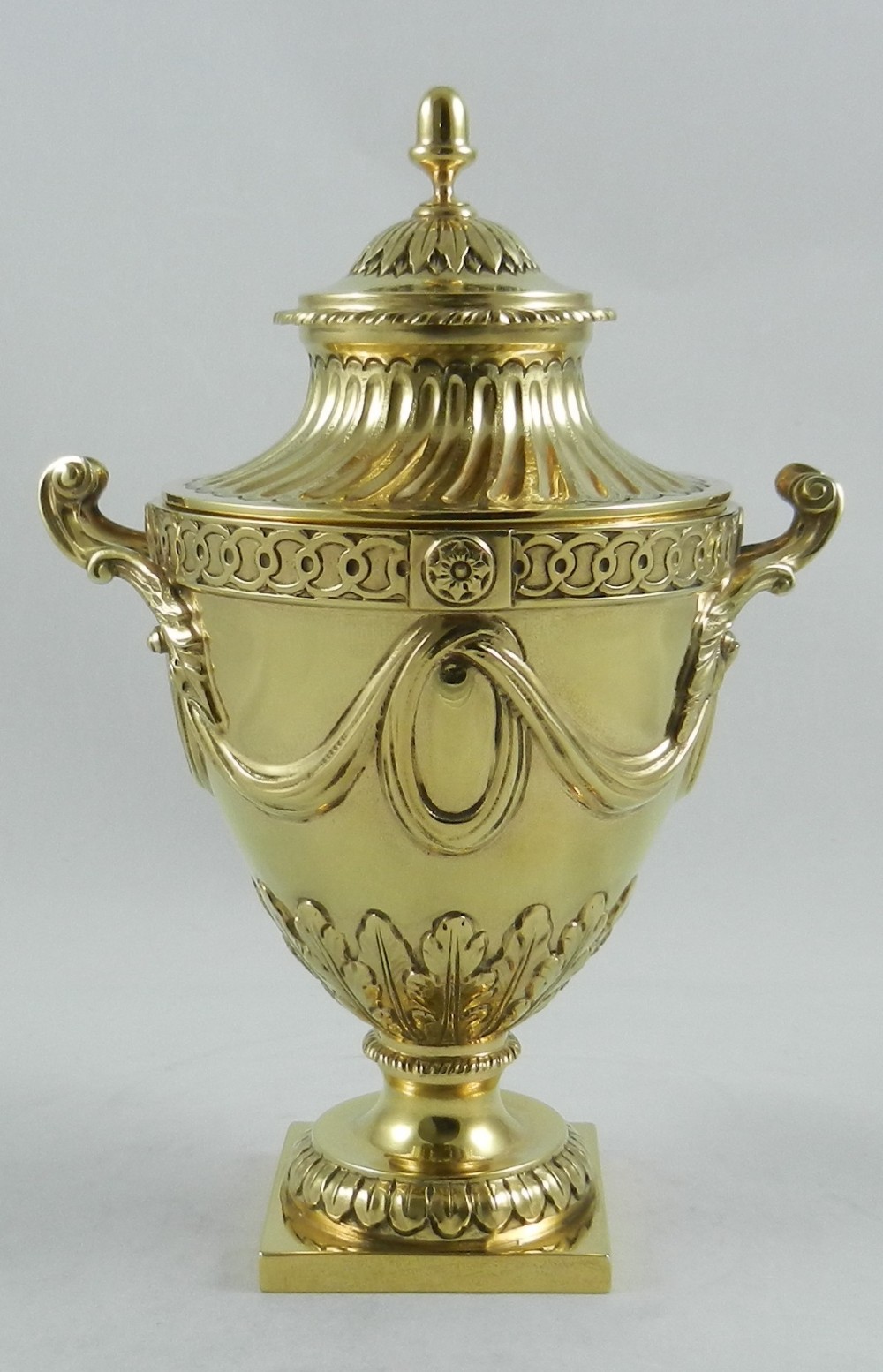 antique silver gilt sugar vase