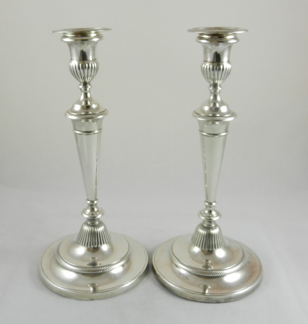 georgian silver candlesticks