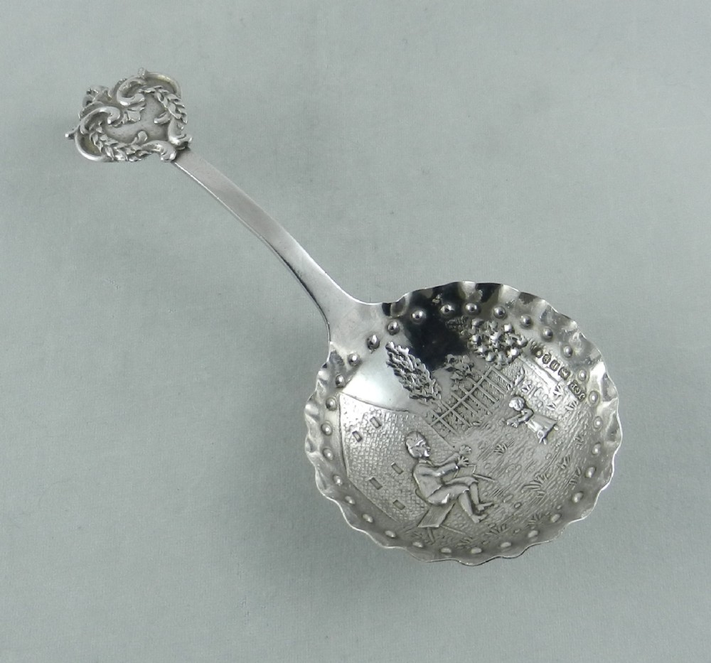 antique silver caddy spoon