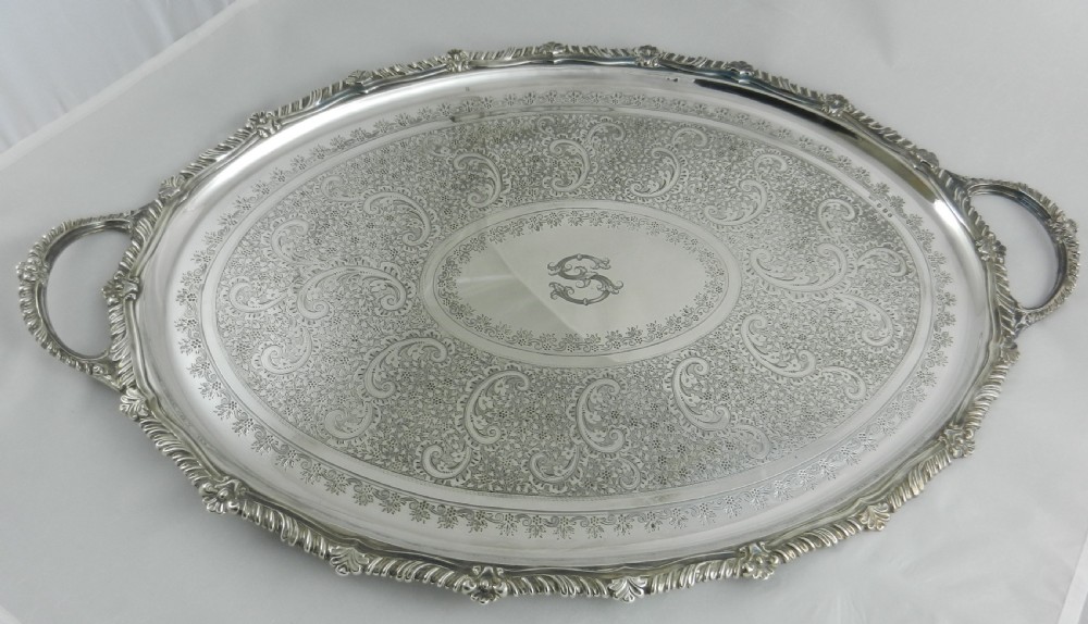 antique scottish silver tray
