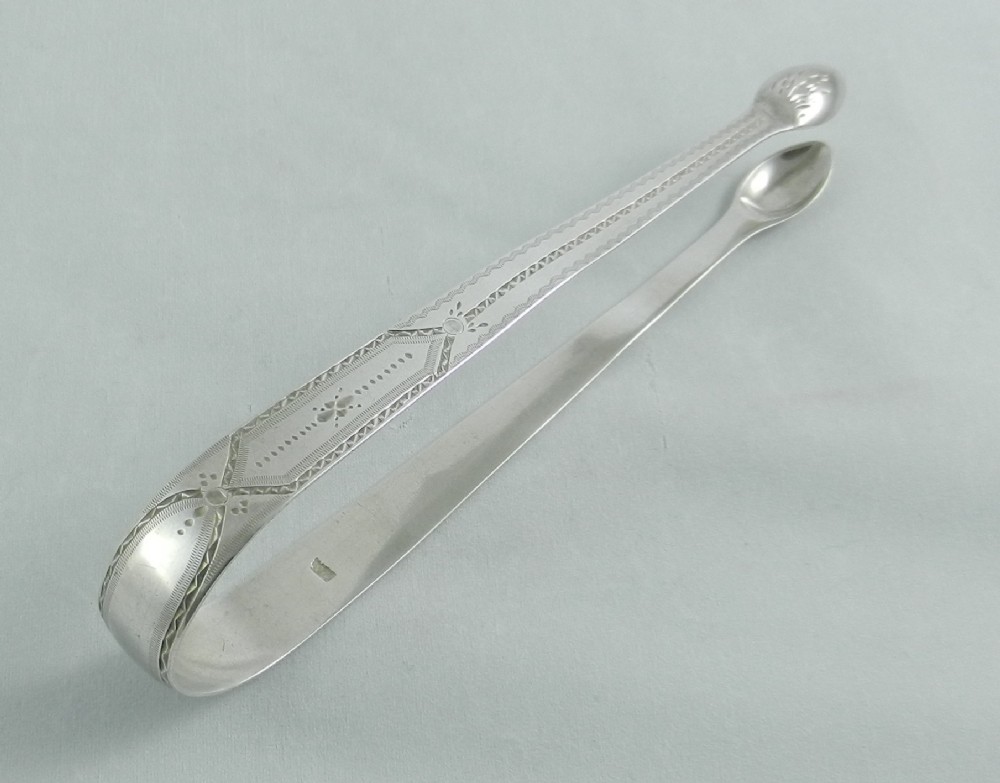 antique silver sugar tongs