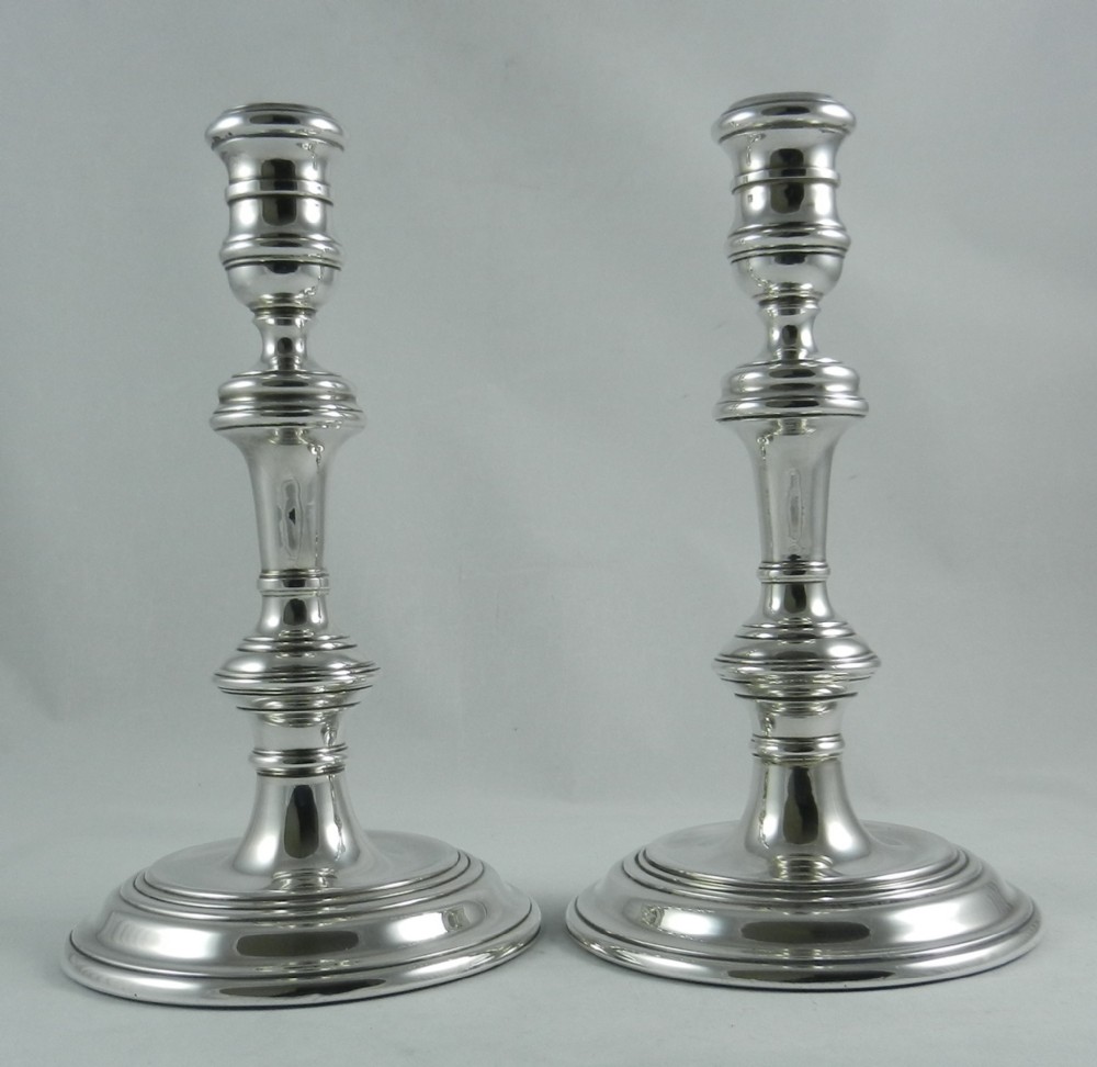 pair silver candlesticks