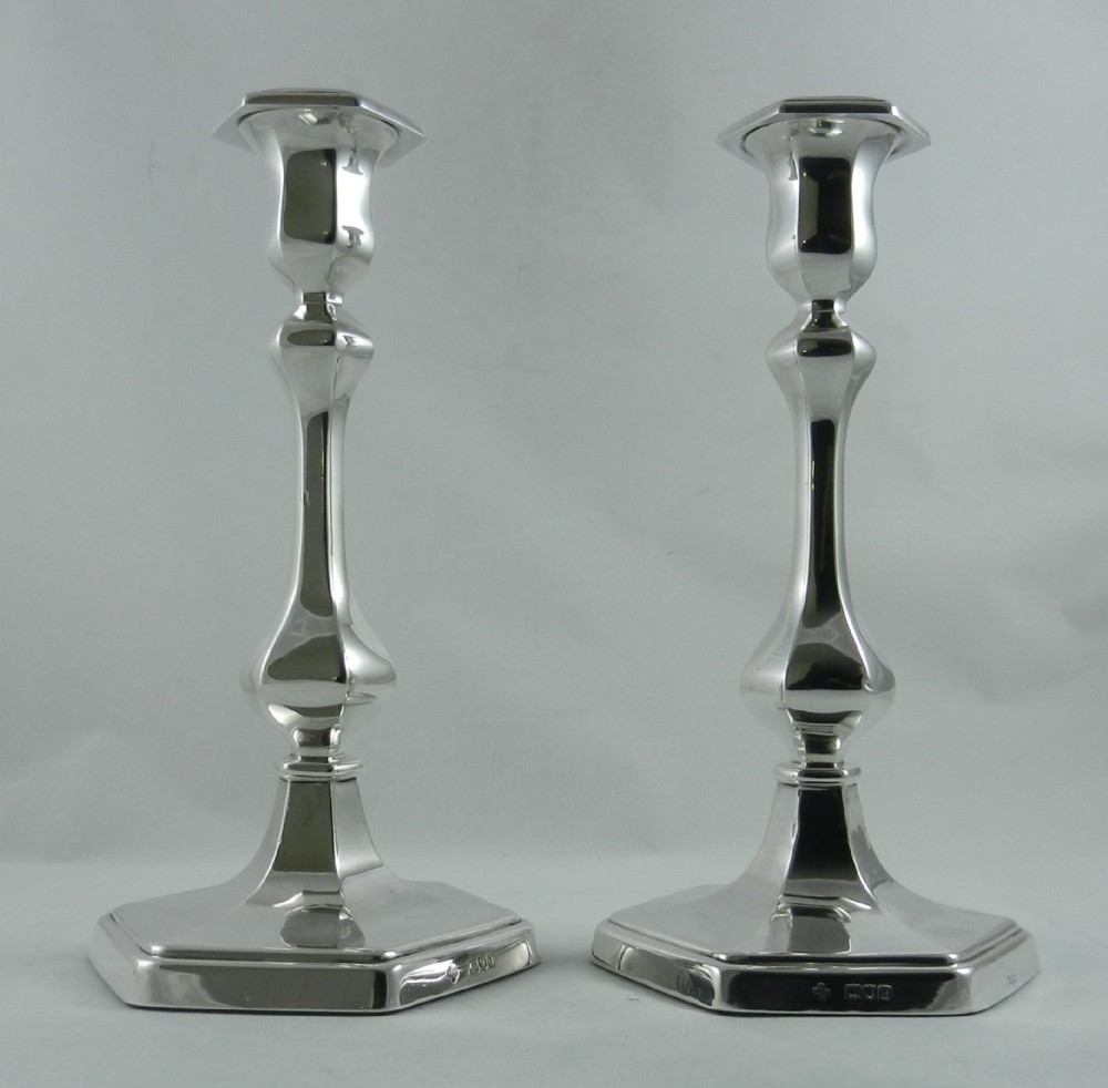 antique silver candlesticks