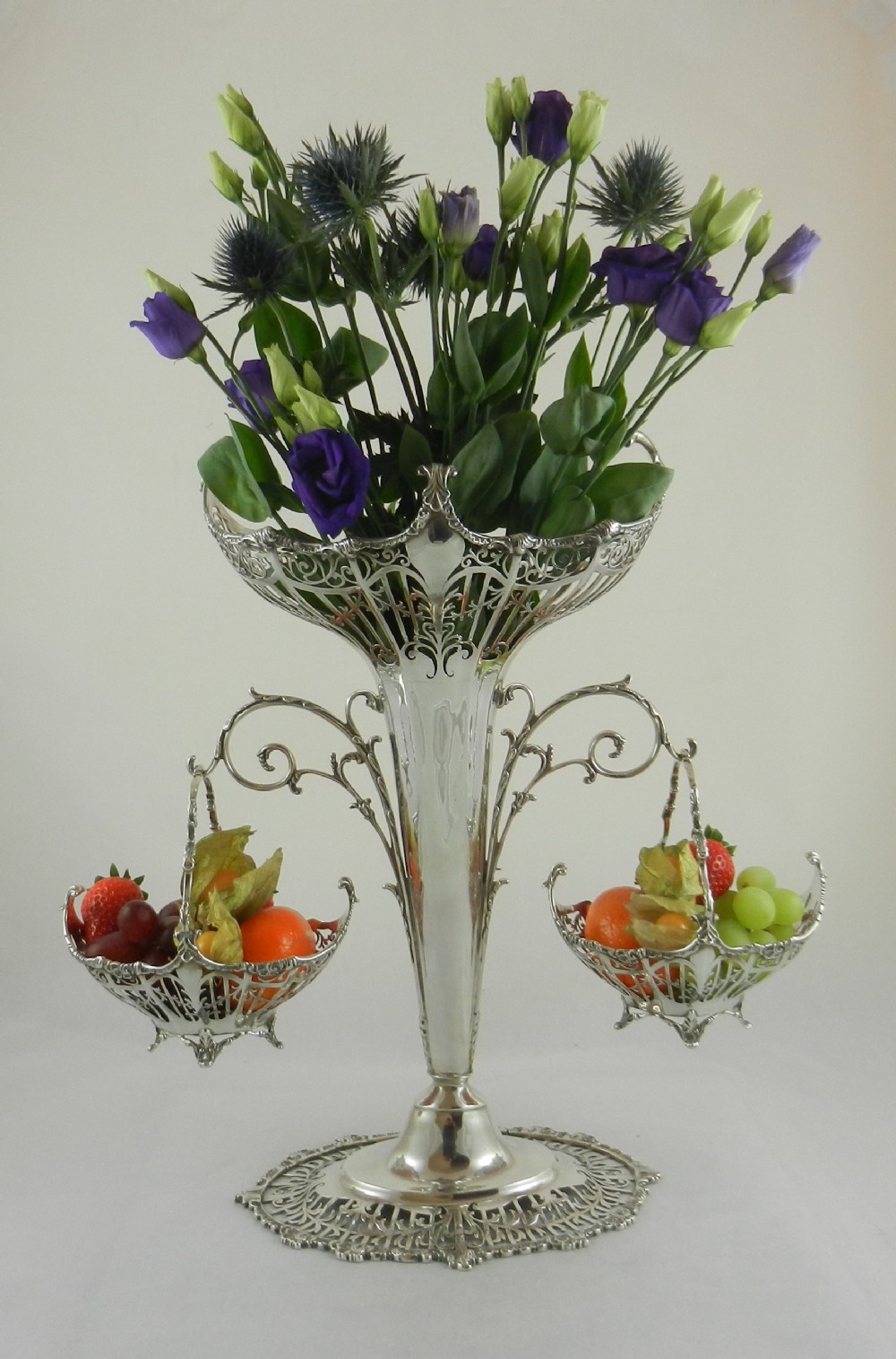 antique silver epergne