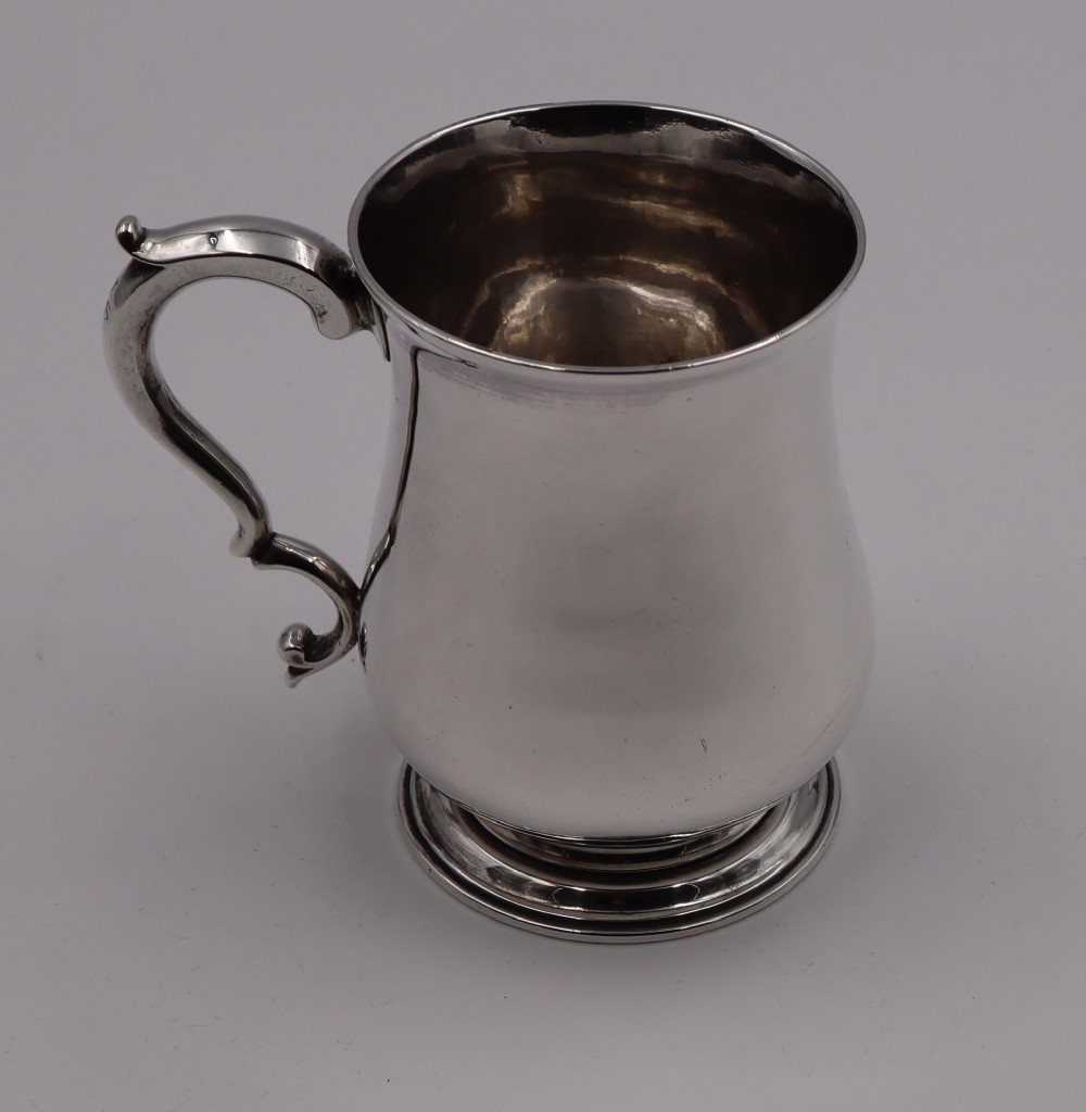 antique silver mug