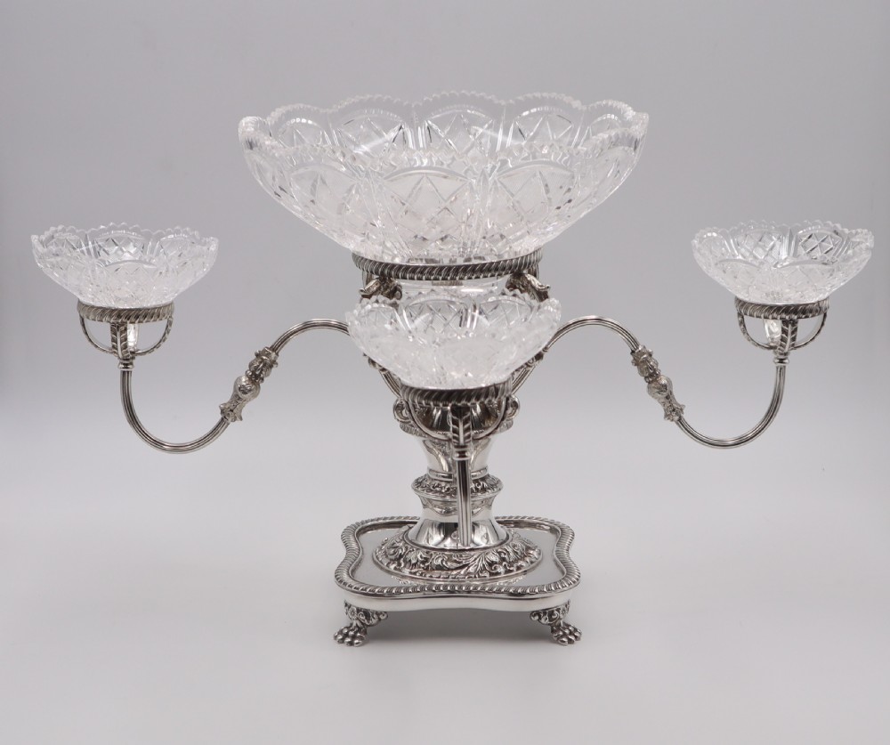 antique silverplated table centrepiece