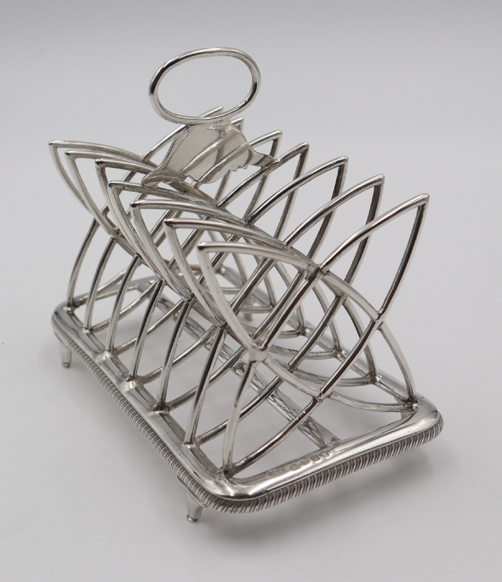 antique silver toast rack