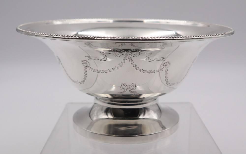 antique silver fruit bowl