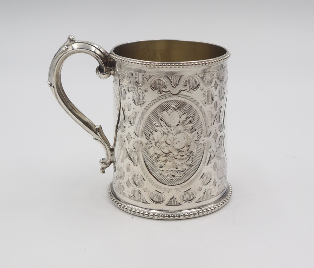 antique silver child's mug