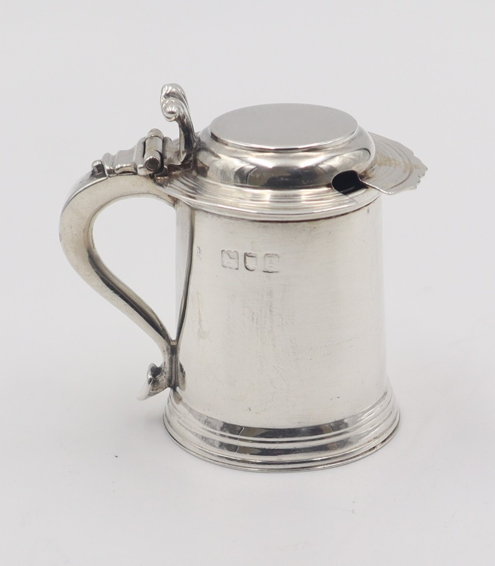 antique silver tankard mustard pot