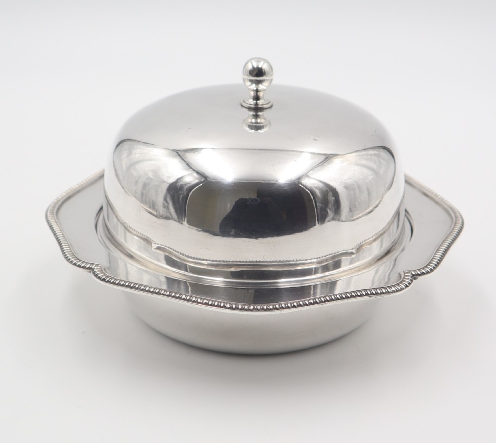 antique silverplated muffin dish