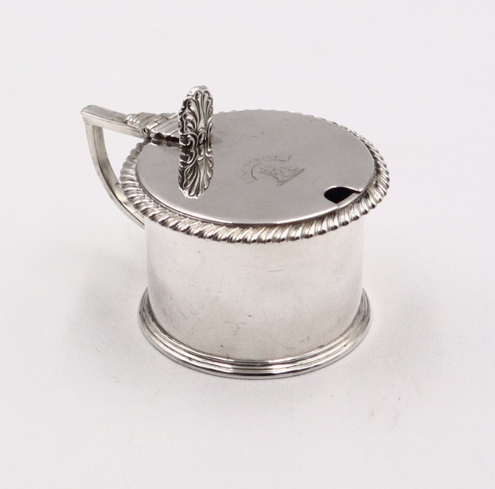 antique silver mustard pot