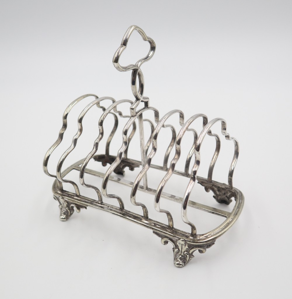 antique silverplated toast rack