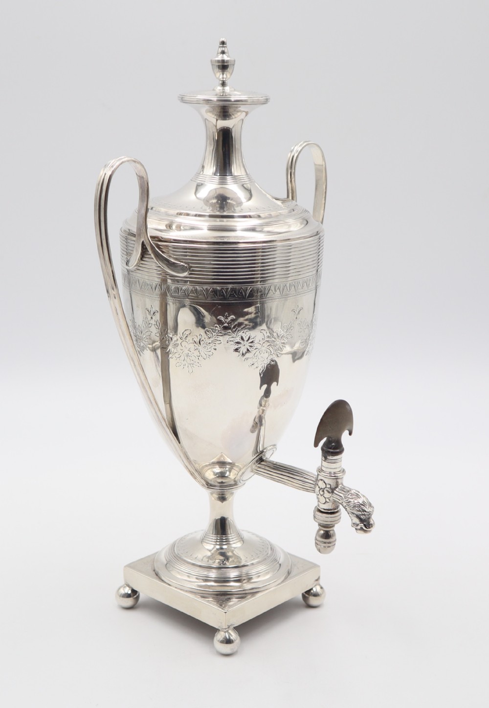 antique silver tea urn