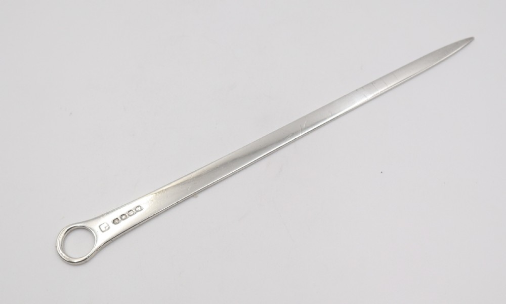 antique silver meat skewer
