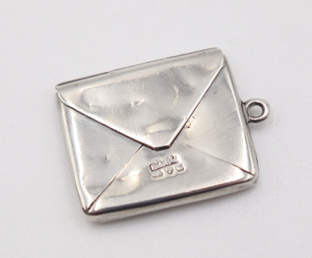 antique silver stamp case